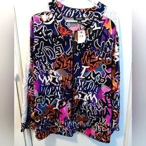 Rouge collection zip up sweatshirt sz 3X NWOT